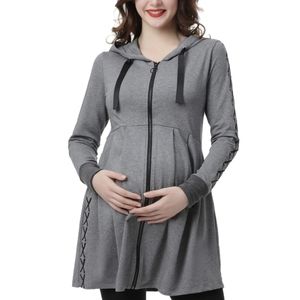 Kimi + Kai Maternity "Malory" Nursing Babydoll Hoodie